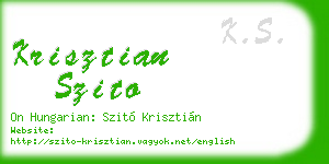 krisztian szito business card